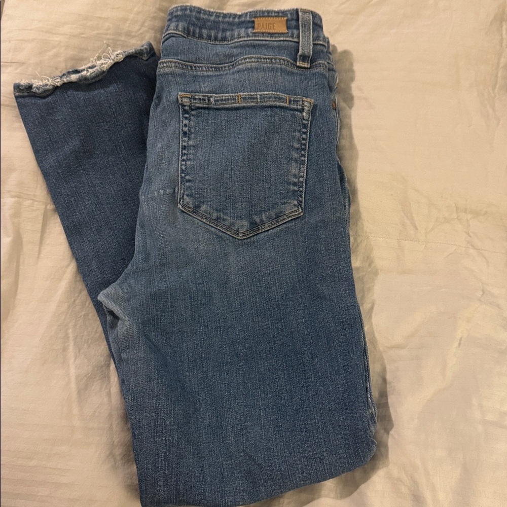 Paige Jacqueline Straight Women's Blue Jeans - Picture 3 of 3